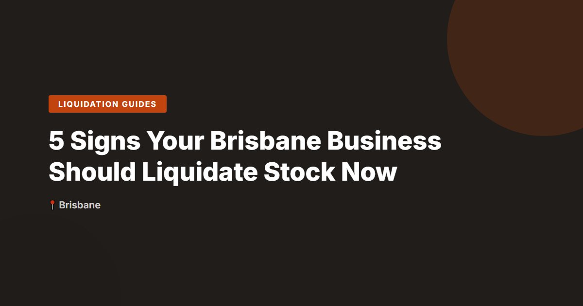 Retail Overstock & Liquidation surplus stock — Brisbane